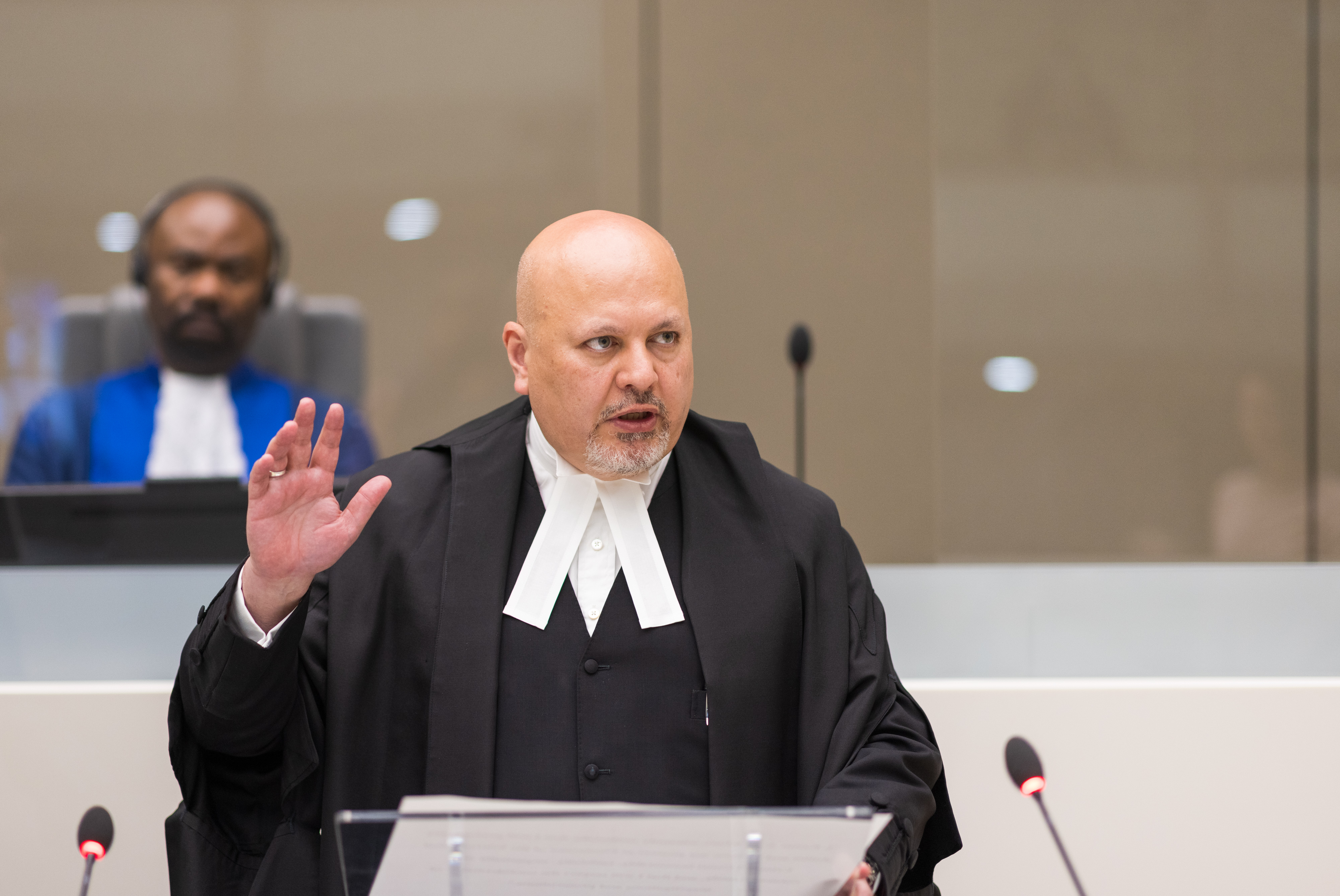 Mr Karim Asad Ahmad Khan QC taking his solemn oath as ICC Prosecutor © ICC-CPI<br>
