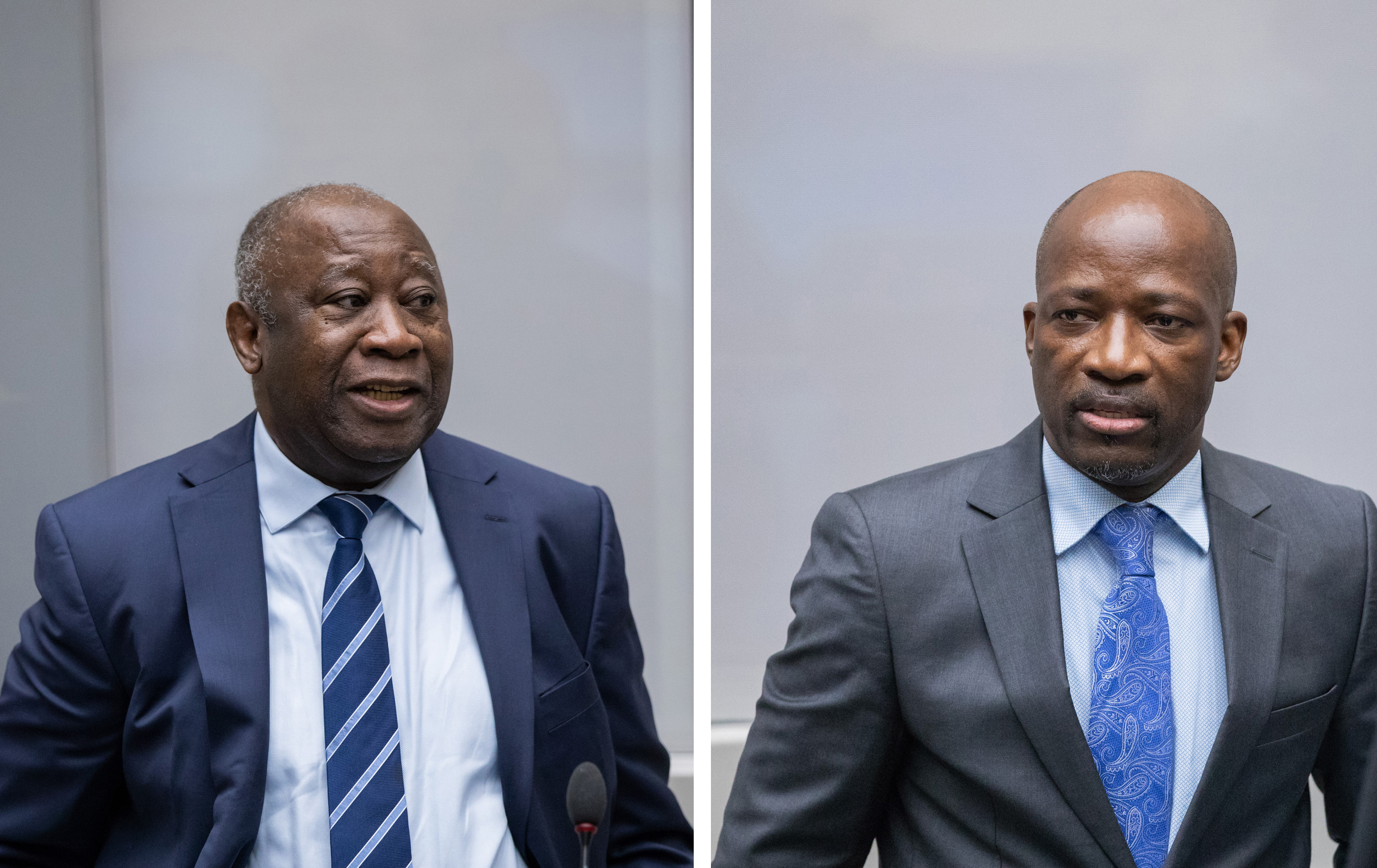 Laurent Gbagbo et Charles Blé Goudé lors de l’audience du 15 janvier 2019 devant la Cour pénale internationale à La Haye, Pays-Bas ©ICC-CPI<br>