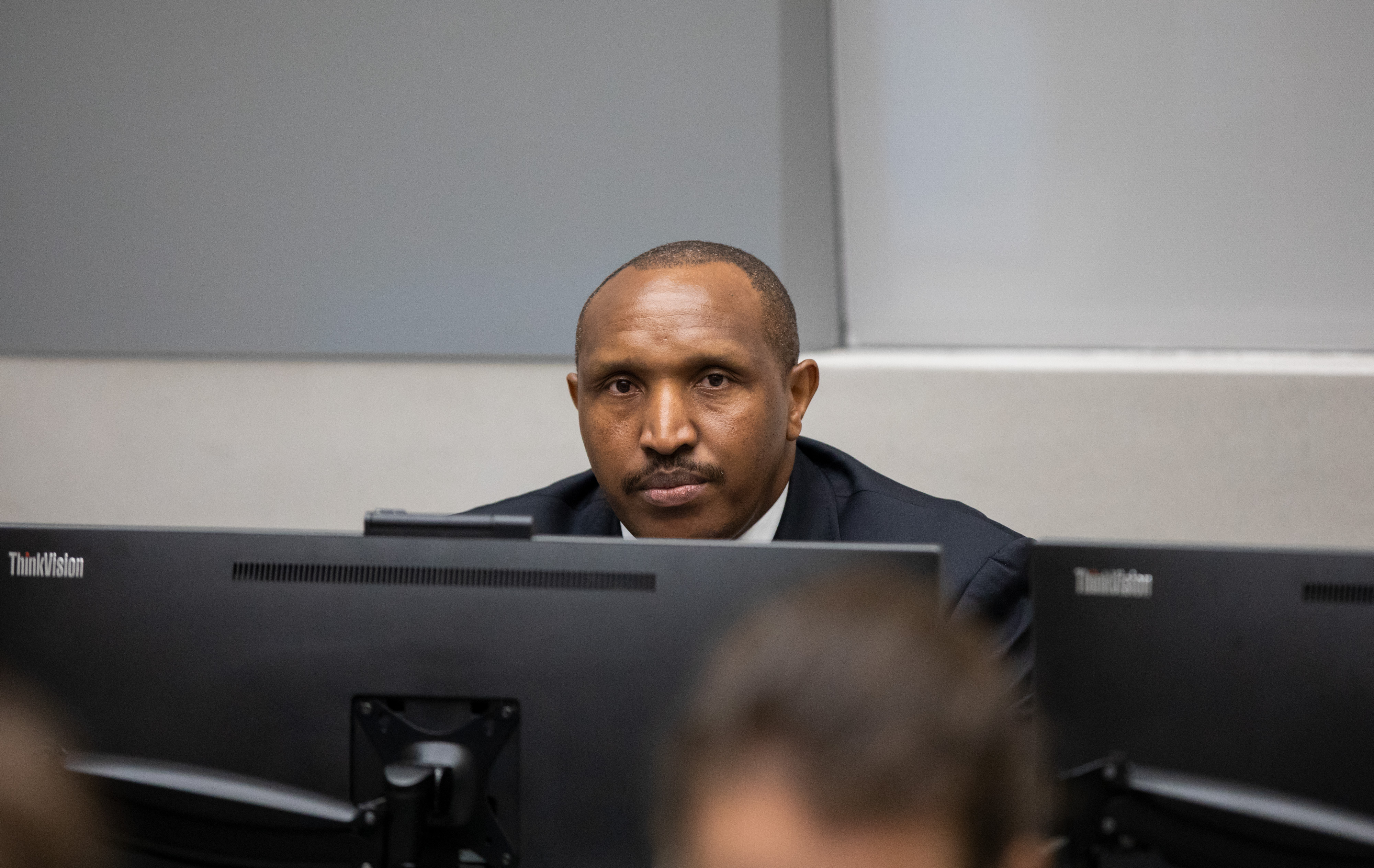 Bosco Ntaganda lors du prononcé du jugement de la Chambre de première instance VI de la CPI au siège de la Cour à La Haye (Pays-Bas) le 8 juillet 2019 © ICC-CPI