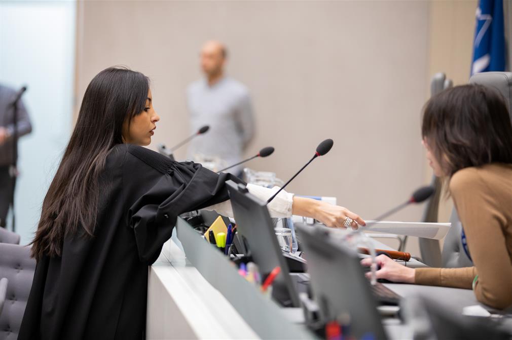 Before hearings, we handle all physical evidence, and when Court is in session, we show the electronic versions of evidence on the Courtroom screens.