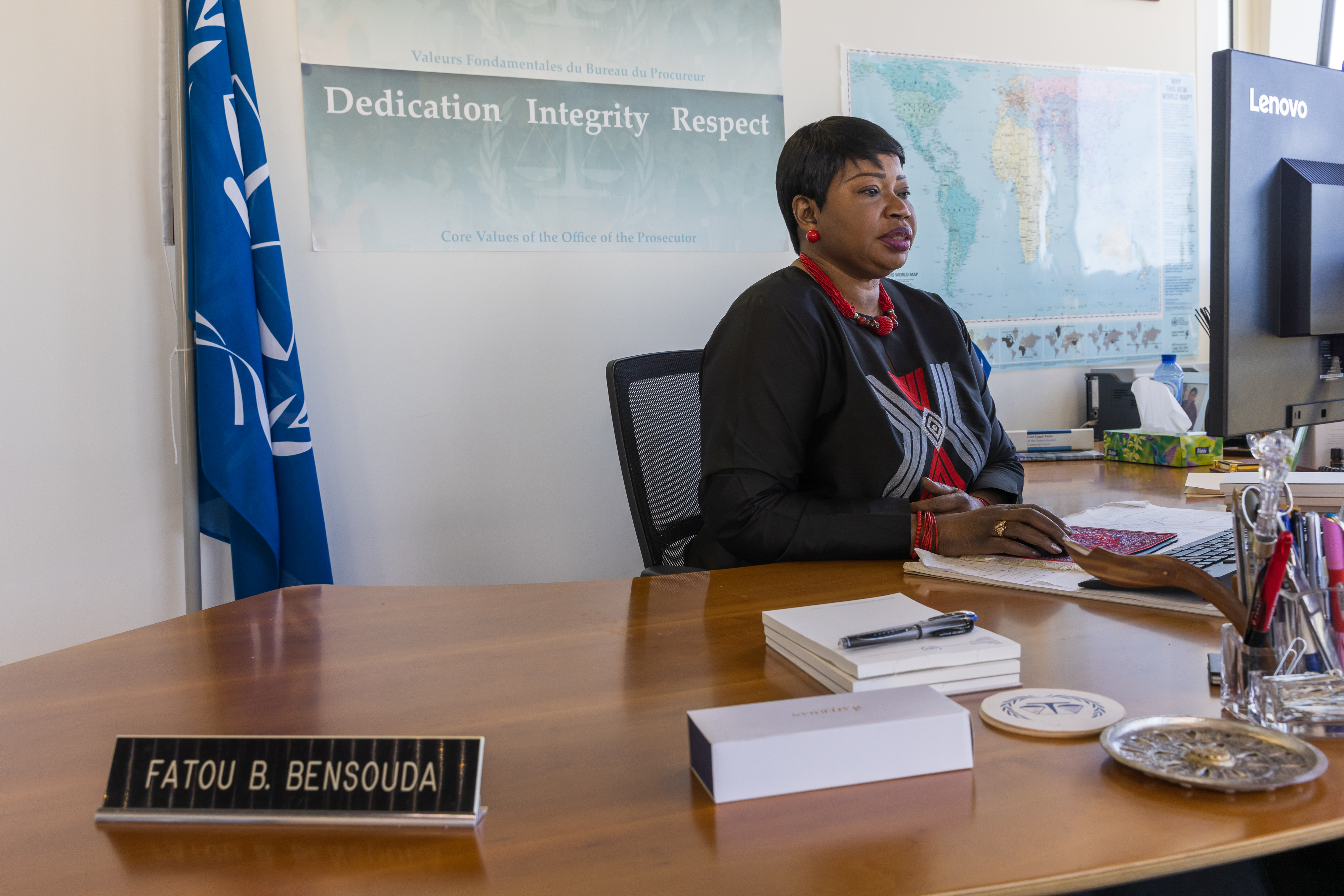 ICC Prosecutor Fatou Bensouda presents her Office’s 33rd report on the Situation in Darfur, Sudan to the UN Security Council remotely through VTC ©ICC-CPI