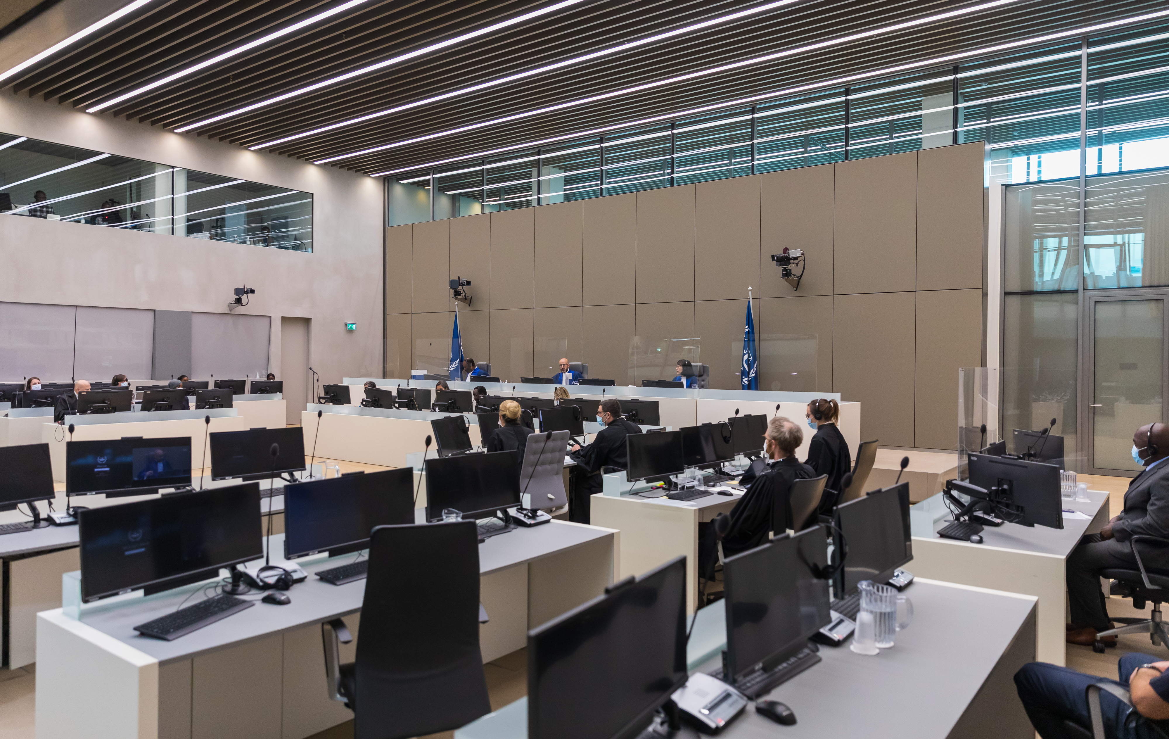 ICC Pre-Trial Chamber II during the opening of the confirmation of charges hearing at the seat of the Court in The Hague (The Netherlands) on 12 October 2021 ©ICC-CPI