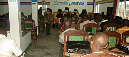 Session d'information des députés provinciaux tenue à Kisangani le 28 août 2009.