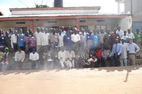 Leaders from the Internally Displaced People’s camps of Adjumani district, West Nile region with Court’s officials. Photo ICC-CPI