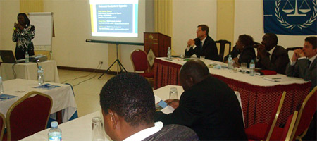 Members of the ICC Field Outreach Unit and the legal community in Kampala, Uganda, during the workshop ©ICC-CPI