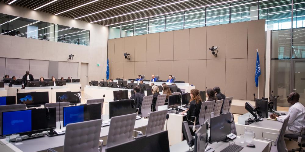 La Chambre préliminaire II de la CPI lors de l'audience de confirmation des charges au siège de la Cour à La Haye (Pays-Bas) du 22 au 24 août 2023 © ICC-CPI