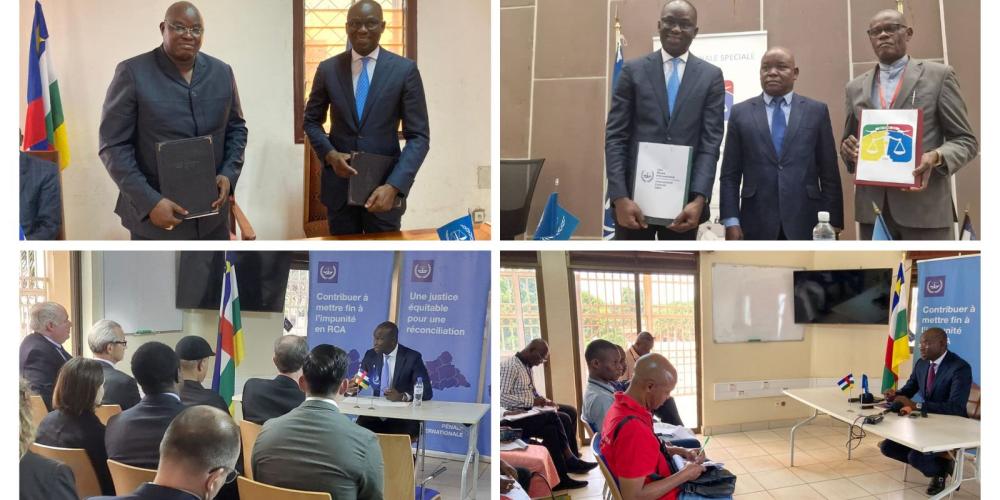 The Deputy Prosecutor of the International Criminal Court, Mame Mandiaye Niang, concludes his visit to the Central African Republic  on the occasion of the signing of two memoranda of understanding, deepening cooperation and complementarity with the national justice system