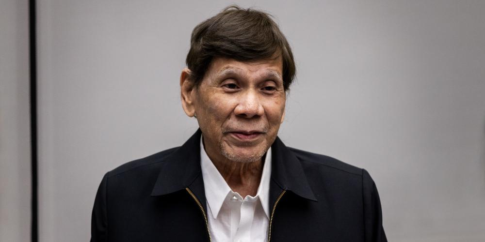 Mr Duterte during the third status conference at the seat of the Court in The Hague (The Netherlands) on 16 September 2026 ©ICC-CPI