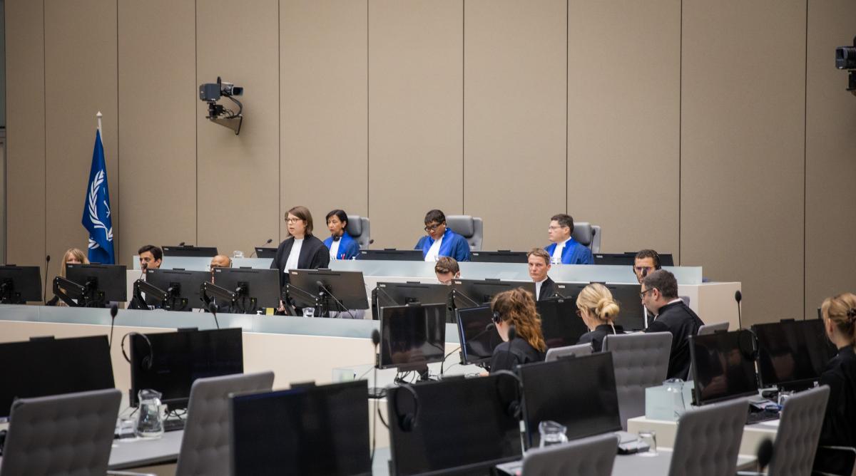 The Judges of Trial Chamber VI at the opening of the trial in the Said case at the ICC in The Hague (Netherlands) on 26 September 2022 ©ICC-CPI