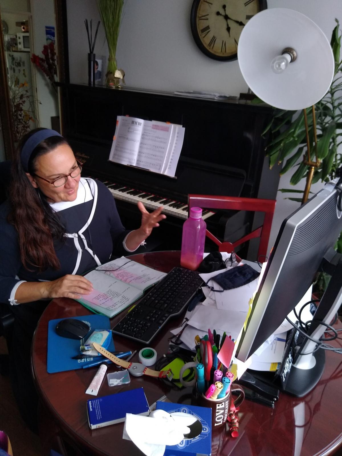 From her living room in a town not far from The Hague, Violeta is still connecting affected communities to the Court, despite the pandemic.