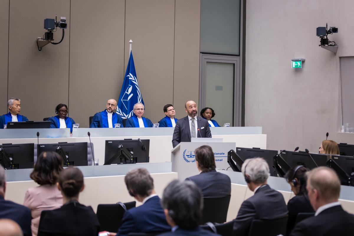 United Nations Legal Counsel Miguel de Serpa Soares delivers Keynote Address at the opening of the ICC judicial year 2023 on 20 January 2023 at the seat of the Court in The Hague ©ICC-CPI