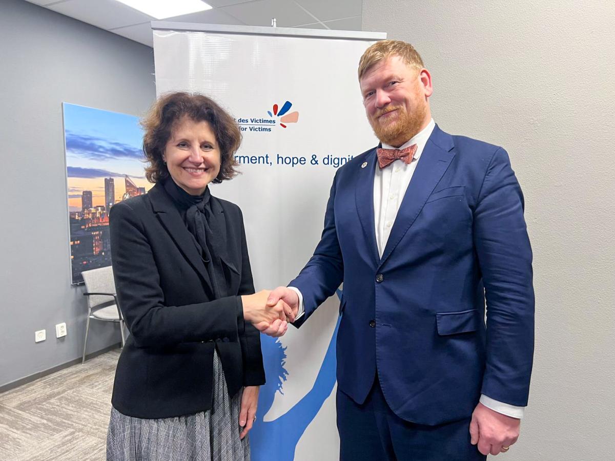 Photo: H.E. Audra Plepytė, Vice-Minister of Foreign Affairs of Lithuania and Mr Andres Parmas, Chair of the Board of Directors, at the 24th Assembly of States Parties to the ICC, held at the World Forum in The Hague, The Netherlands, in December 2025