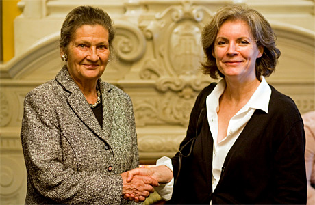 Madame Simone Veil and Mrs Kirsten Malling Biering, Ambassador of Denmark