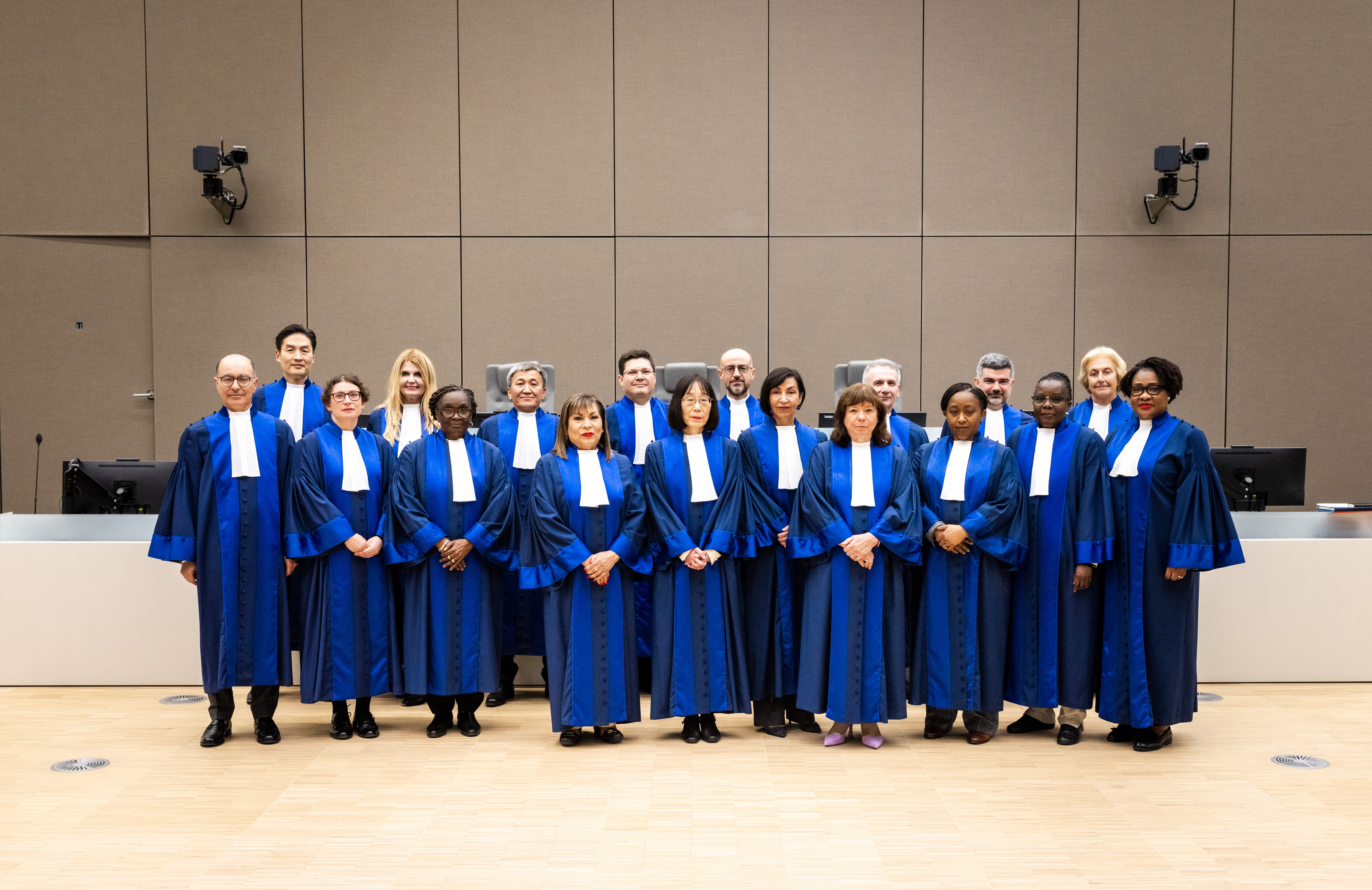 The ICC's 18 judges are elected by the Assembly of States Parties for their qualifications, impartiality and integrity, and serve 9-year, non-renewable terms.