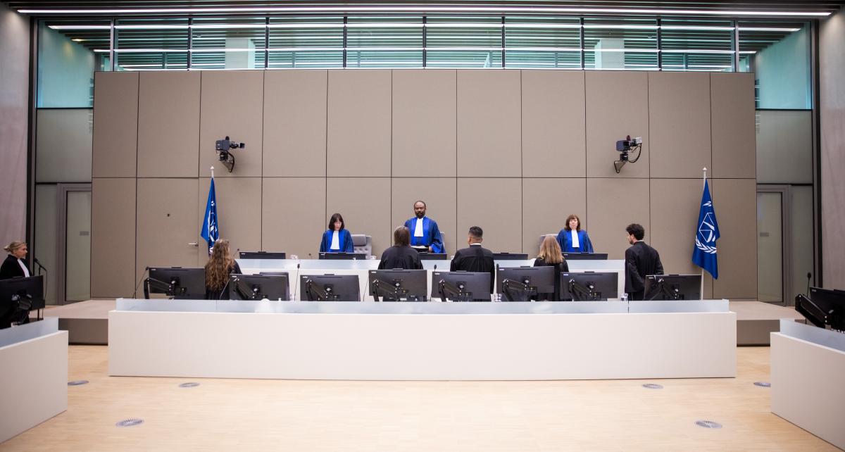 Les juges de la Chambre de première instance X le 23 mai 2023 à la Cour pénale internationale de La Haye (Pays-Bas) ©ICC-CPI